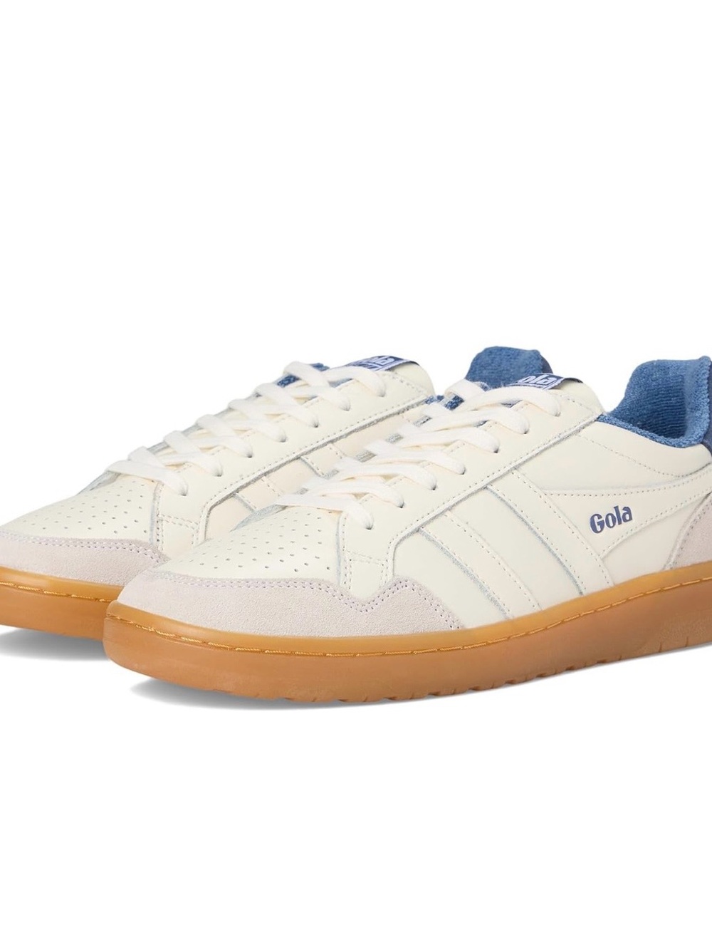 Gola Womens Eagle 86 size 9 Sneakers Off-White & Blue